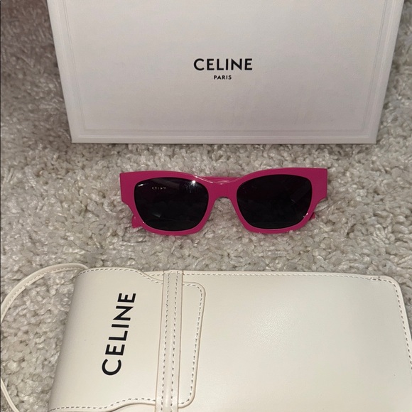 Céline Monochroms 01 Sunglasses in Acetate Flash Pink Sunglasses - Picture 6 of 10